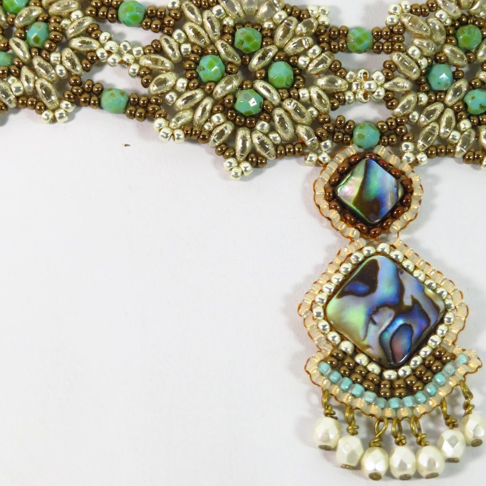 Handmade Abalone beaded choker - Picture 3 of 3